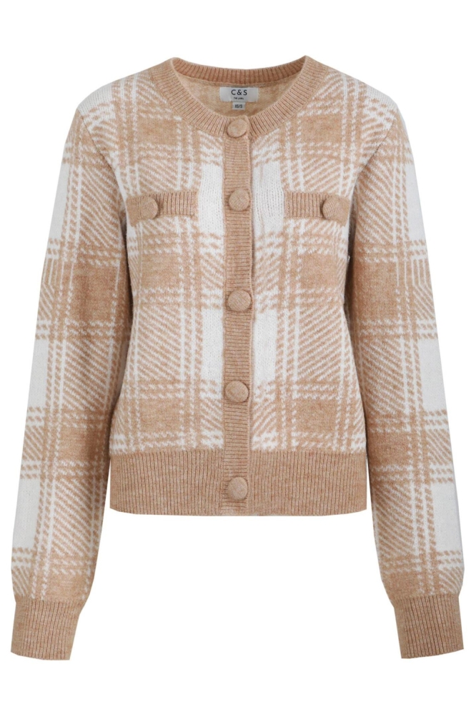 CASEY KNIT CARDIGAN 25NMC02 SAND/LIGHT CARAMEL